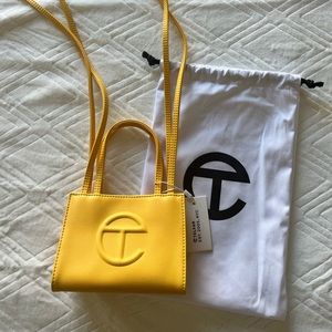 Telfar shopping bag small yellow